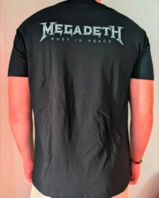 CAMISETA NEGRA - MEGADETH / RUST IN PEACE - XL y +