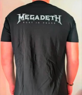 CAMISETA NEGRA - MEGADETH / RUST IN PEACE - XL y +