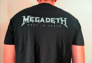 CAMISETA NEGRA - MEGADETH / RUST IN PEACE - XL y +