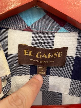 Camisa El Ganso Cuadros Azul Blanco