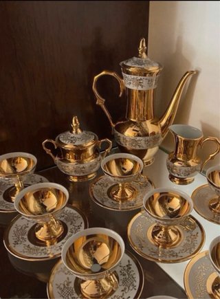 Juego de Café Bavaria Oro Porcelana
