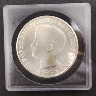 🇪🇦 ALFONSO XIII MONEDA DE 1 PESO DEL AÑO 1895