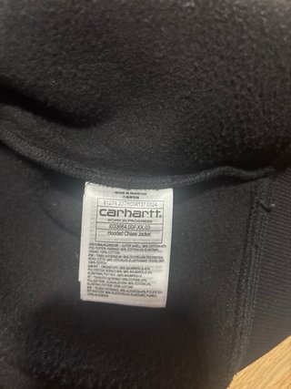 Sudadera Carhartt Negra con Cremallera