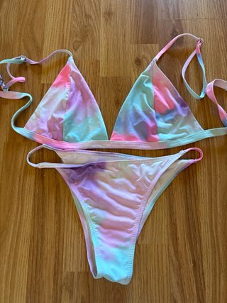 Bikini Tie-Dye Rosa y Azul