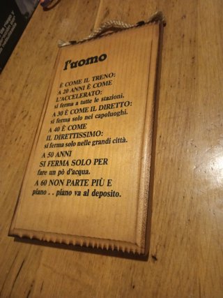 Targa in legno L'uomo Umoristica
