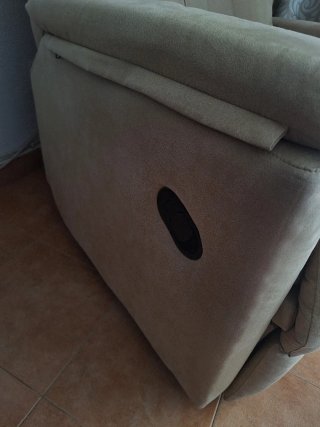 Butaca relax beige tela