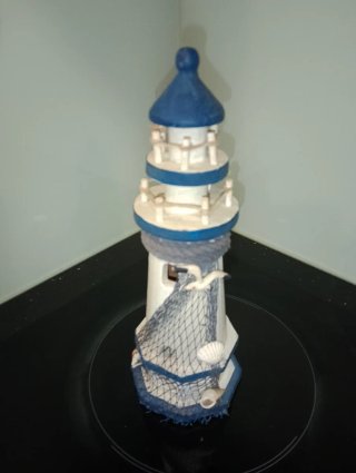 Farol de Decoração Azul e Branco
