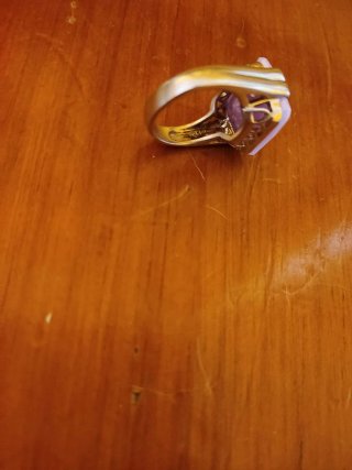 Anillo de plata 925 con cuarzo morado