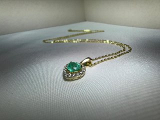 Collar Gesmeralda Joyas Corazón Esmeralda 1.46 ct