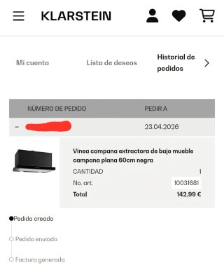 Campana Extractora Klarstein Vinea