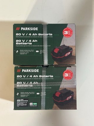 2 Baterías Parkside 20V 4Ah PAP 20 B3