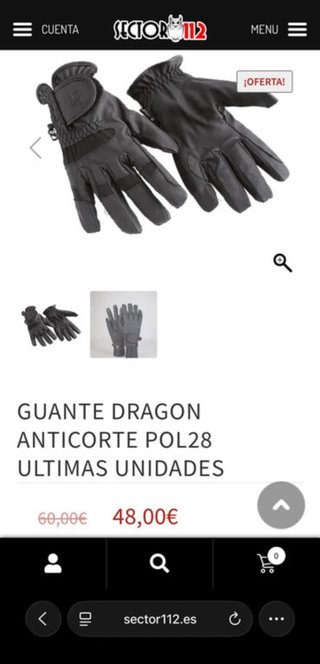Guantes anticorte/moto nuevos