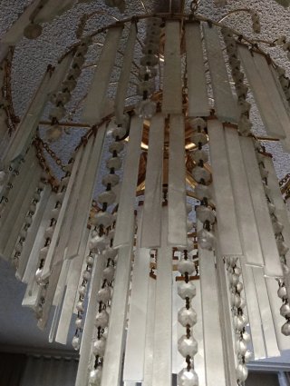 Lámpara de techo de cristal