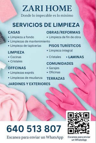 LIMPIEZA CASAS, SOFAS ,PISOS TURÍSTICOS