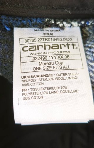 Gorra Carhartt Moreau cuadros azul y negro