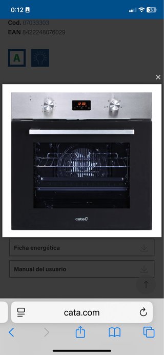 Horno electrico Cata