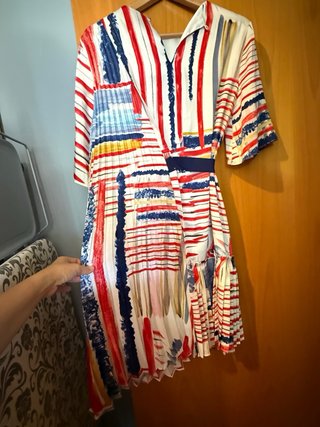 Vestido Multicolor con Cinturón