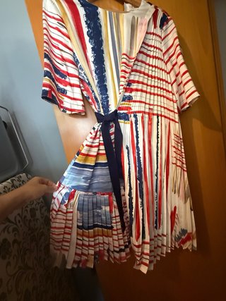 Vestido Multicolor con Cinturón