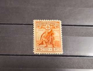 Sello España 1938. Edifil 767. Cruz Roja Española.