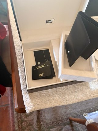 Cartera y boli Montblanc negros