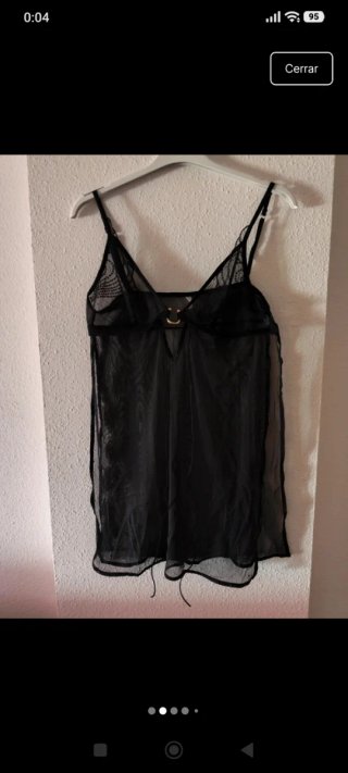 Conjunto encaje transparente talla 38