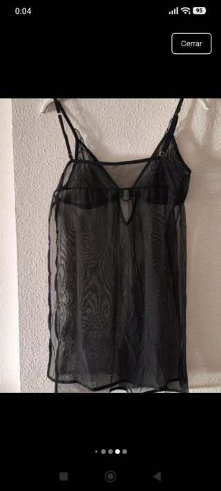 Conjunto encaje transparente talla 38