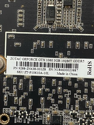 Tarjeta Gráfica Zotac GTX 1060 3GB