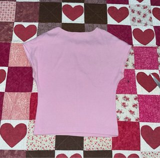 Camiseta manga corta rosa pastel