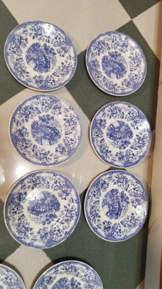 Colección Vajillas Antiguas Porcelana Azul y Blanc