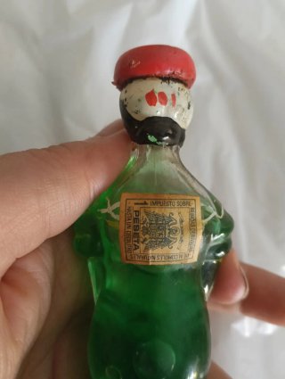Botella Flamenca Cristal Pintado Antigua