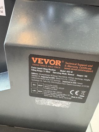 Máquina Llenadora Líquidos VEVOR