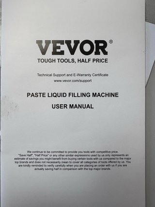 Máquina Llenadora Líquidos VEVOR