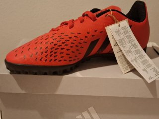 Botas Fútbol Adidas Predator T.38 2/3 Rojo/Naranja