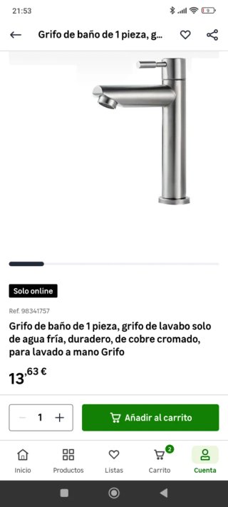 2 Grifos de Agua Fría