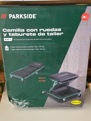 Camilla y taburete taller Parkside 2 en 1