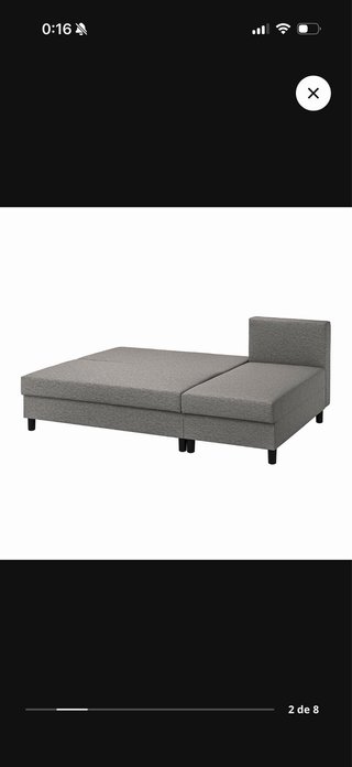 Sofá cama Ikea ALVDALEN Gris Claro