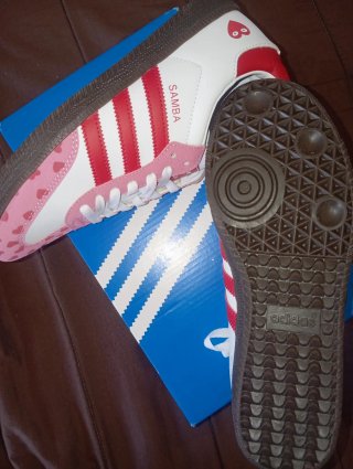 Adidas Samba Mujer Corazón Rosa Blanco