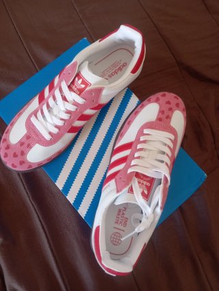 Adidas Samba Mujer Corazón Rosa Blanco