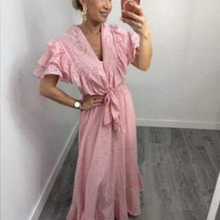 Vestido bata Rociera Flamenca Perforada