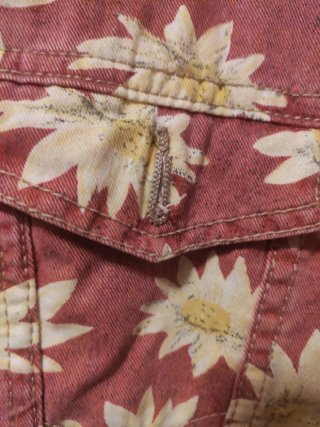 Chaleco vaquero estampado flores