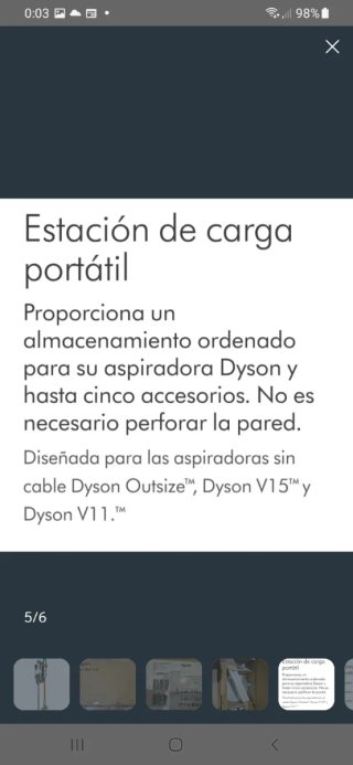 Base de Carga Aspiradora Dyson