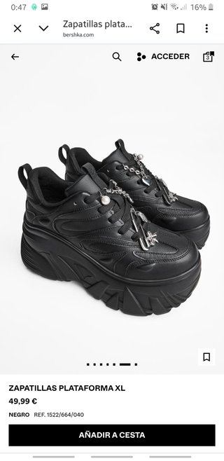 Zapatillas plataforma Bershka negras
