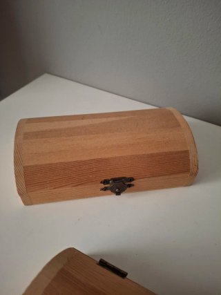 3 Cajas de Madera con Cierre Metálico