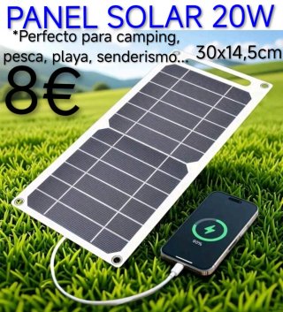 Panel Solar Portátil 20W