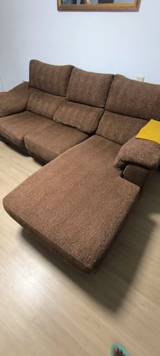 Sofá modular marrón tela