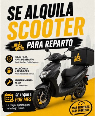 Alquilo Scooter SYM 125cc Negra con Baúl