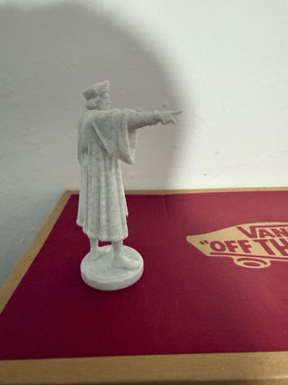 Estatua Cristóbal Colón en efecto mármol Pla
