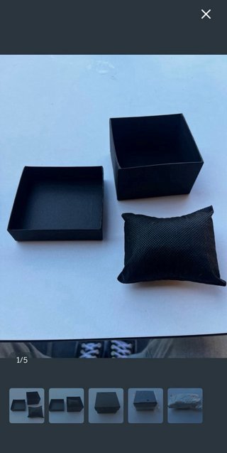 Caja de regalo negra para joyas o relojes