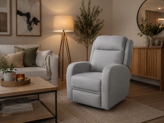 Butaca Relax Tela Gris Oferta