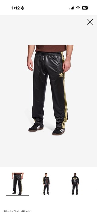 Pantalón Adidas Chile 62 Negro/Dorado